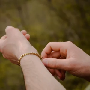 Men's Gold Rolo Link Bracelet