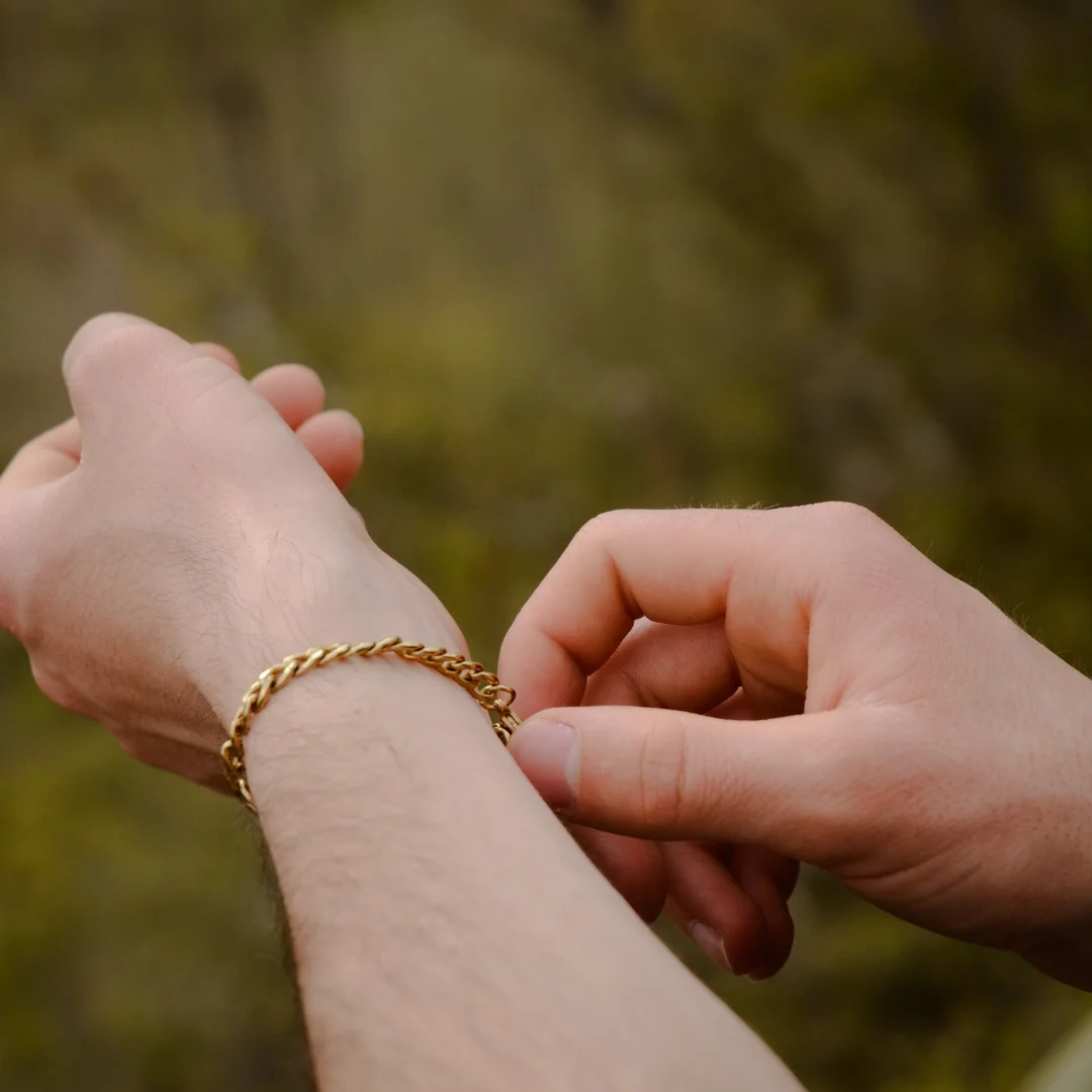 Men's Gold Rolo Link Bracelet