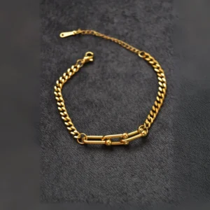 Gold Paperclip Bracelet