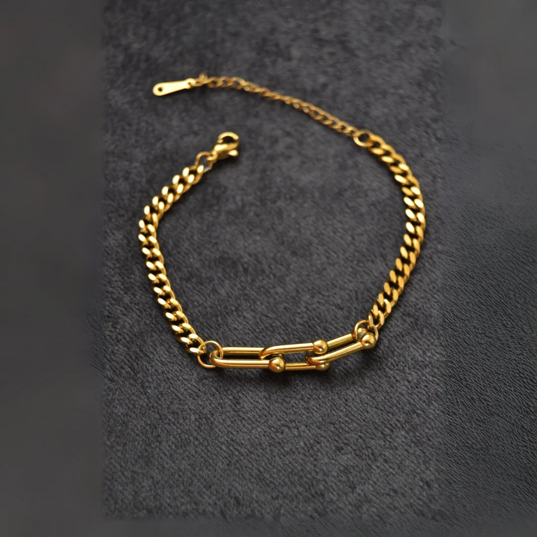 Gold Paperclip Bracelet