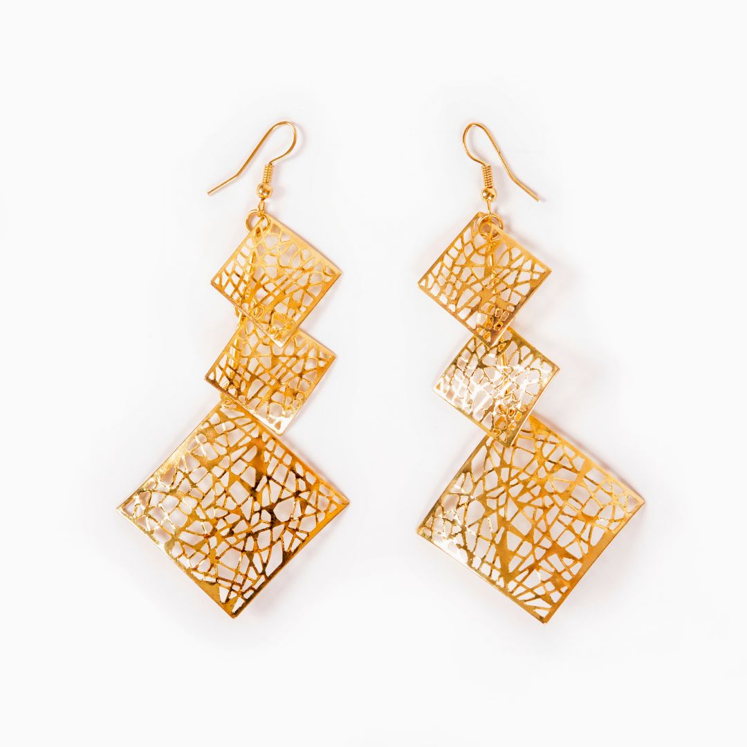 Gold-Plated Dangler Earrings