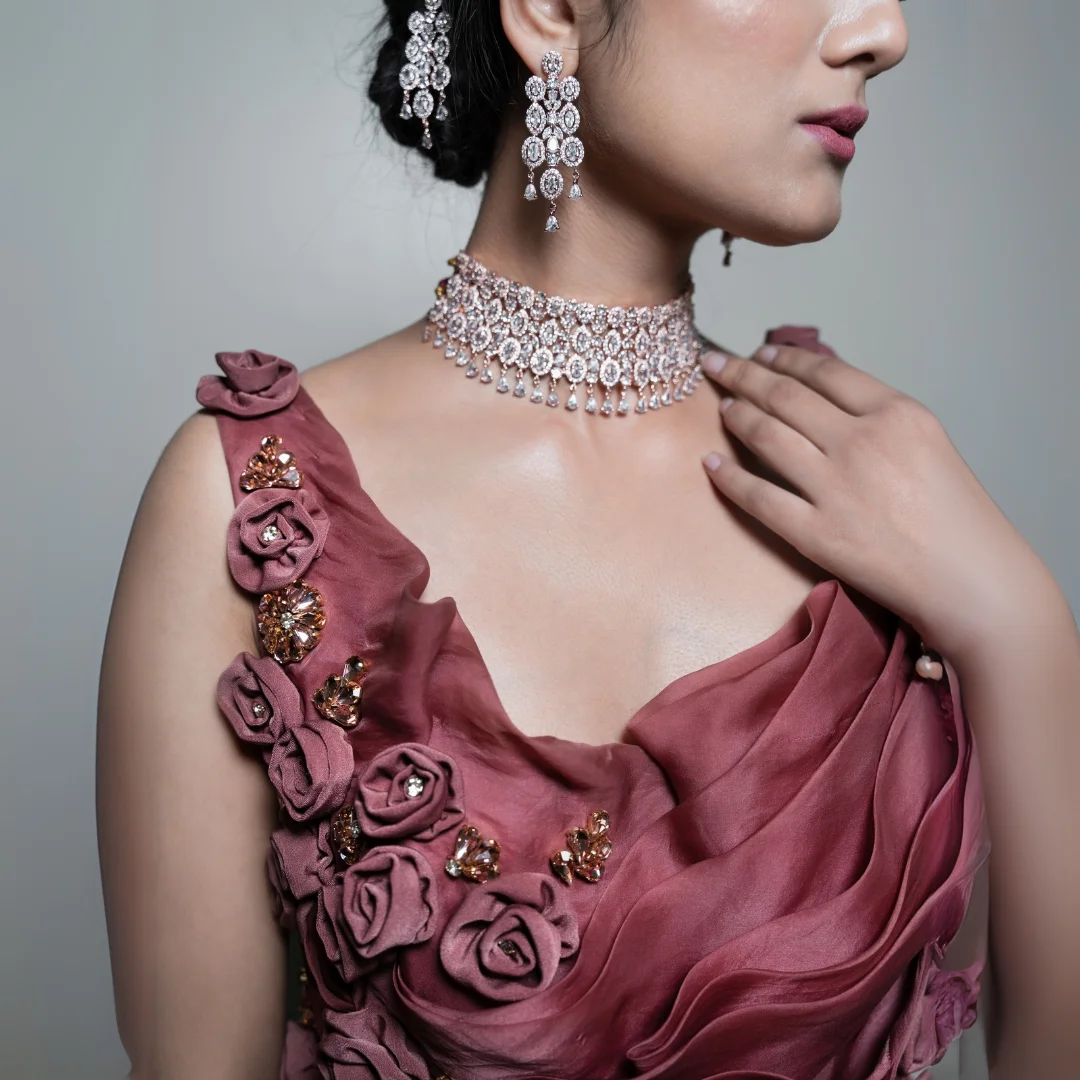 Rectangle Cut Jewellery Set