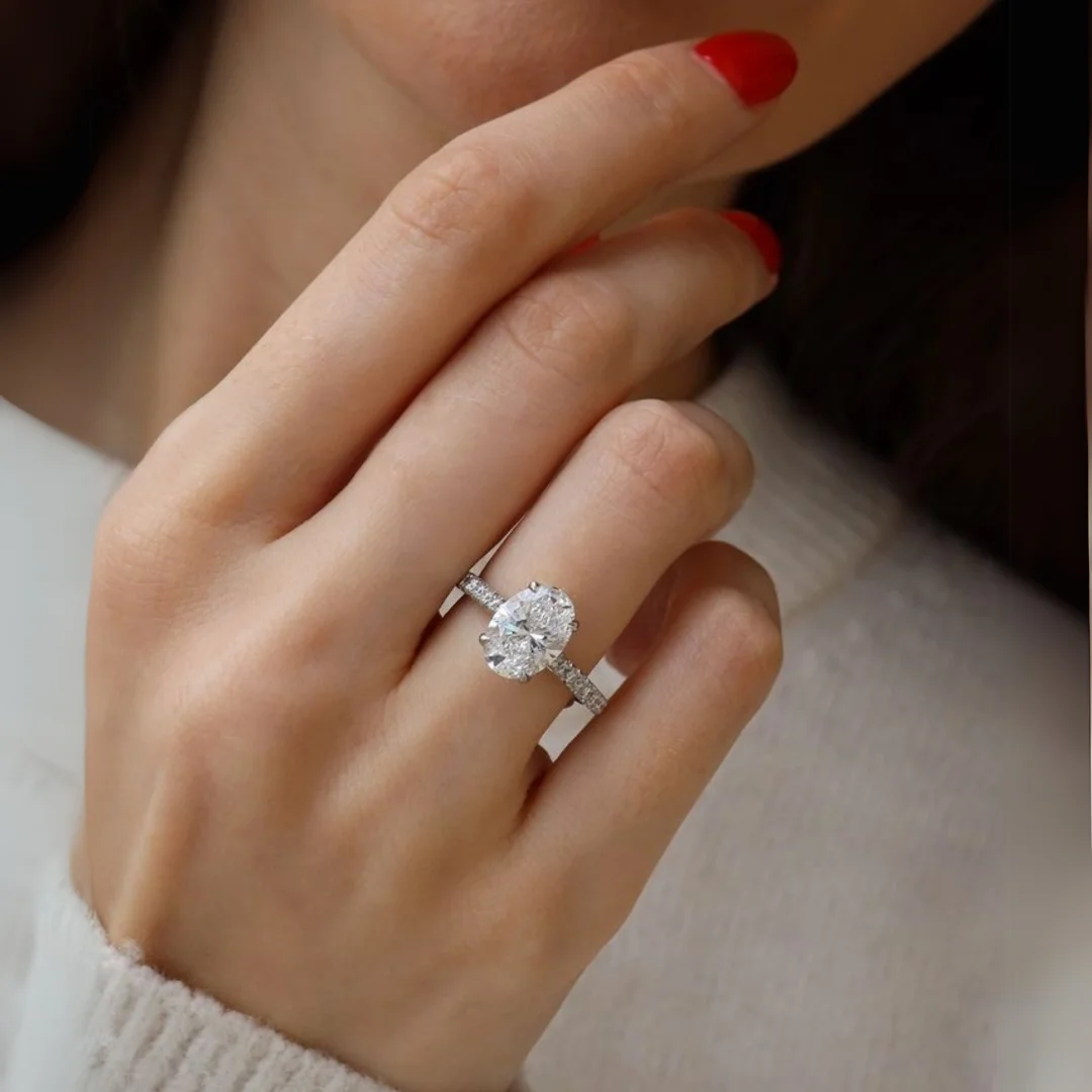 Oval Cut Lab Diamond Ring